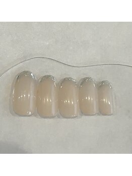 ガラスフレンチネイル