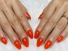 マハロ(MAHALO)/ワンカラーオレンジネイル