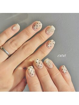 エン(enn)/透明感マグ × ドットリボン