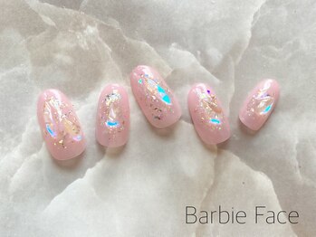 バービーフェイス 恵比寿(Barbie Face)/オーロラ宝石ネイル