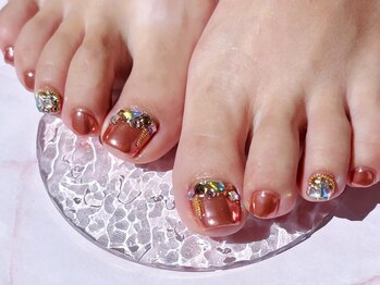 ミラーネイル　フットネイル