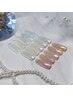 【新規オフ無料】光沢オーロラ ネイル5500円/韓国ネイル/定額ネイルコース