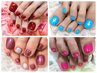 【フットネイル★ワンカラー】甘皮ケア&フットバス付♪8900円→