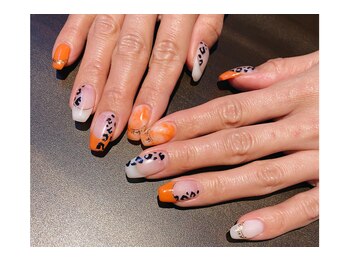 アイピー(I.P)/ヒョウ柄デザインネイル ¥6000