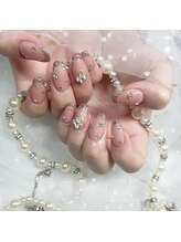 ホヌネイル(honu nail)/キラキラフレンチ