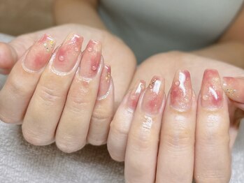 ナンバーネイル 立川(N゜Nail)/ちゅるん桃ネイル