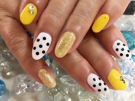 ドットネイル★イエロー