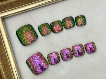 ネイルズ ラ ブリーサ(nails La Brisa)/ぎらんぎらん★ミラーFOOTネイル