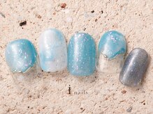 アイネイルズ 町田店(I nails)/塗りかけきらきら海ネイル8480円