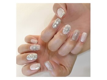 リッシュネイルアンドアイラッシュ グランデ(Riche nail&eyelash grande)/ぷっくりフラワーネイル