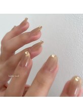 レイムネイル(laime nail)/ミラーに先端ぷっくりネイル