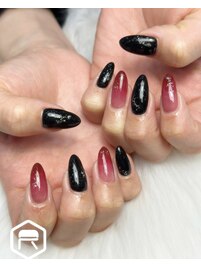 赤グラデーション×黒