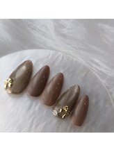 オーク 海老名(OAK)/大人可愛いベージュネイル