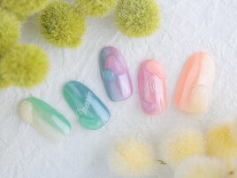 パステルレインボーネイル