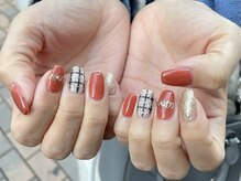 ア―ジュポシェフリル 天神西通り店(age poche Frill)/チェックネイル