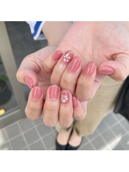 シェルフラワーネイル