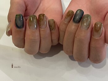 アイネイルズ 吉祥寺店(I nails)/地層くすみニュアンスもやもや
