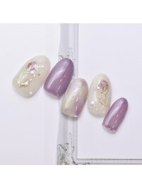 チューリップミラーネイル