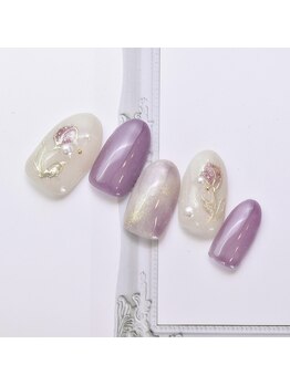 チューリップミラーネイル