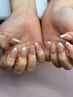 -hand-チップ長さだし＊ベースカラーありフレンチ￥5.480