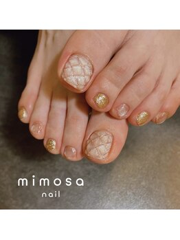 ミモザ(mimosa)/キルティングネイル