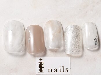 アイ ネイルズ 天神店(I nails)/ホワイトニュアンスネイル￥6500