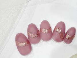 マットネイル/ピンクネイル