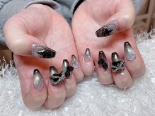 レアネイル 新宿(le'a nail)/ブラックマグネットネイル