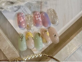 アイネ 天満(aine.)の写真/季節感をさりげなく取り入れた、上品で日常になじむ定額デザイン。思わず眺めたくなる指先へ♪