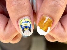 ハズグラスネイル(Haze Grass nail)/シーサー、ビール