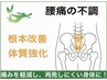 【腰痛の不調／痛み改善】☆根本改善☆30分コース