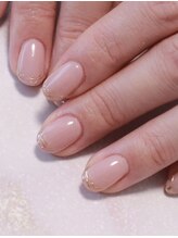 アイネイルズ(Ai nails)/ミラーニュアンスフレンチ