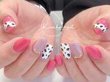 クリコネイル(kuriko nail)/牛柄ネイル