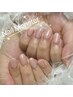 Hand★ワンカラー+ストーンアート★　¥5５００♪