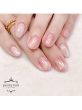 ピオニーネイル(peony nail)/ジューシーな桃ネイル