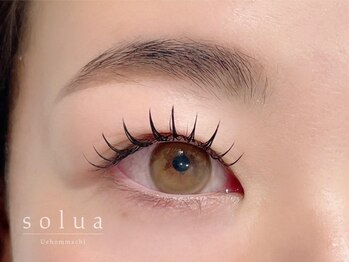 ソルア 上本町(solua)の写真/流行りの束感まつ毛お任せください♪束感コーティングのお仕上げ方法もお伝え!まつエクの悩みはこれで解決!