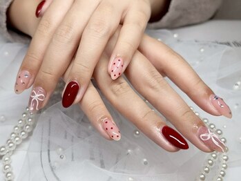 エンシンサロン(Enshin Salon)/リボンドットネイル