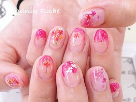 【押し花ネイル】