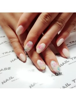 ネイルトレード 西荻窪店(NAIL TRADE)/カラフルタイダイネイル