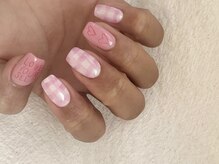 アイネイルズ 天神今泉店(I-nails)/落書きチェックネイル