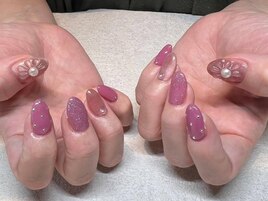 大人ガーリーネイル