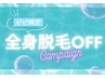 ☆レディース全身脱毛☆（顔、V込み）１回　5900円
