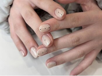 ネイルメゾン 天神店(NAIL MAISON)/春シア―シンプルベージュ¥7000