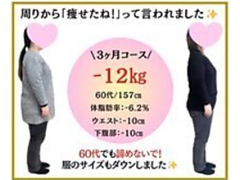 ビオ整体院 尾張旭院/ダイエット実績(痩身/整体)