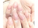 ピンクのちゅるん系ネイル♪