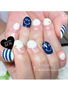 ラナンキュラス(Ranunculus)/☆SUMMER☆ニコちゃんNail