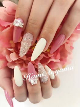 pink×white crystalピクシー
