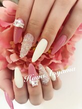 ネイルサロン ハナアオヤマ 堂山店(Nailsalon HanaAoyama)/pink×white crystalピクシー