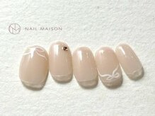 ネイルメゾン 梅田(NAIL MAISON)/リボンストーンオフィスピンク