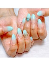 リグネイルスタジオ(Lig nail studio)/ミントブルーグラデーション